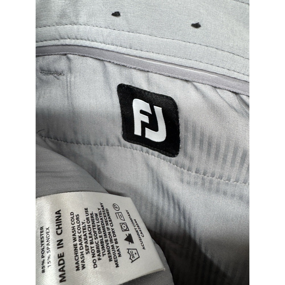 Footjoy FJ Performance Lightweight Golf Shorts Gray 9" Inseam Men's Size 34 - Picture 3 of 7